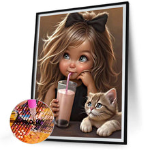 Load image into Gallery viewer, Diamond Painting - Full Round - big eyed little girl (30*40CM)
