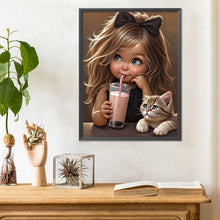 Load image into Gallery viewer, Diamond Painting - Full Round - big eyed little girl (30*40CM)

