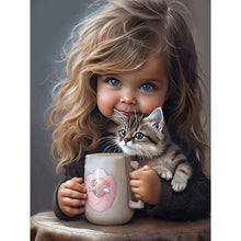 Load image into Gallery viewer, Diamond Painting - Full Round - big eyed little girl (30*40CM)
