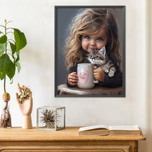 Load image into Gallery viewer, Diamond Painting - Full Round - big eyed little girl (30*40CM)
