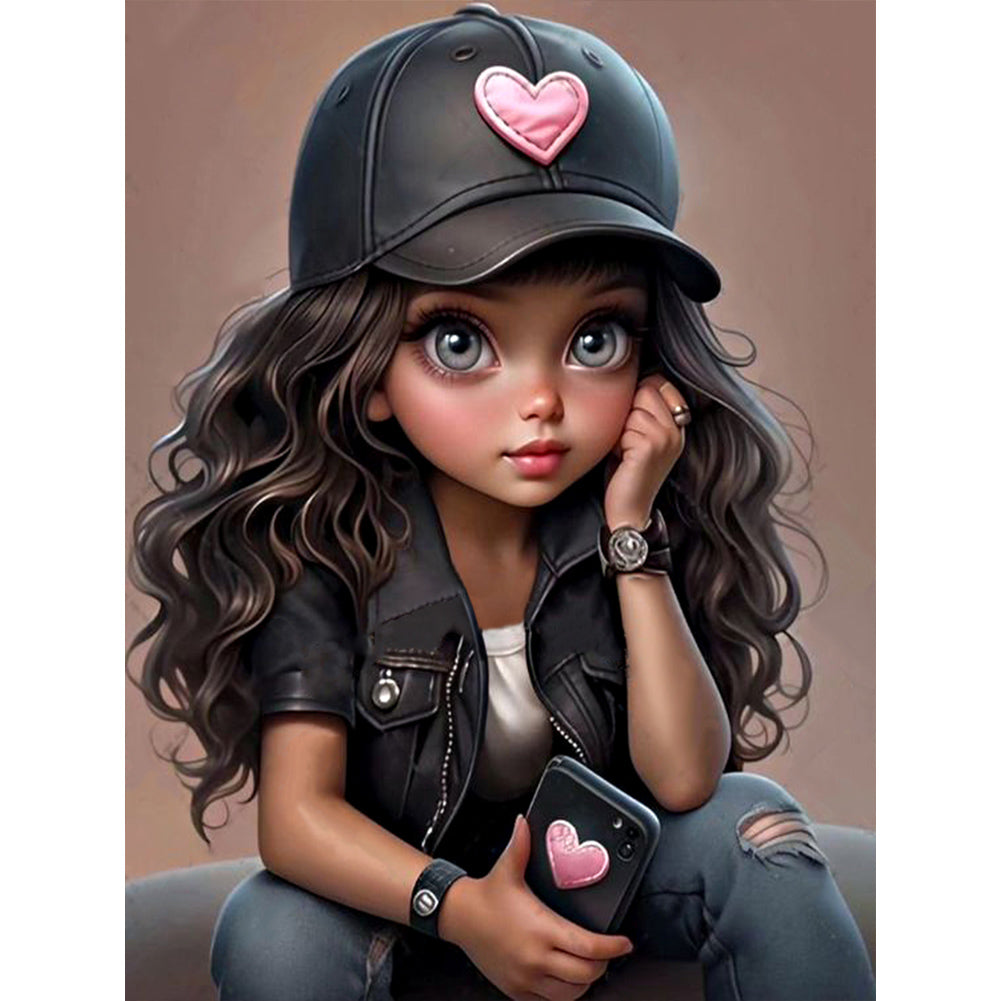 Diamond Painting - Full Round - big eyed little girl (30*40CM)