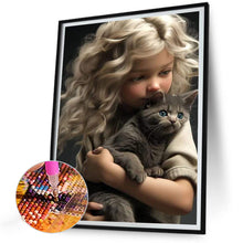 Load image into Gallery viewer, Diamond Painting - Full Round - big eyed little girl (30*40CM)
