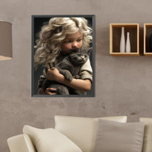 Load image into Gallery viewer, Diamond Painting - Full Round - big eyed little girl (30*40CM)
