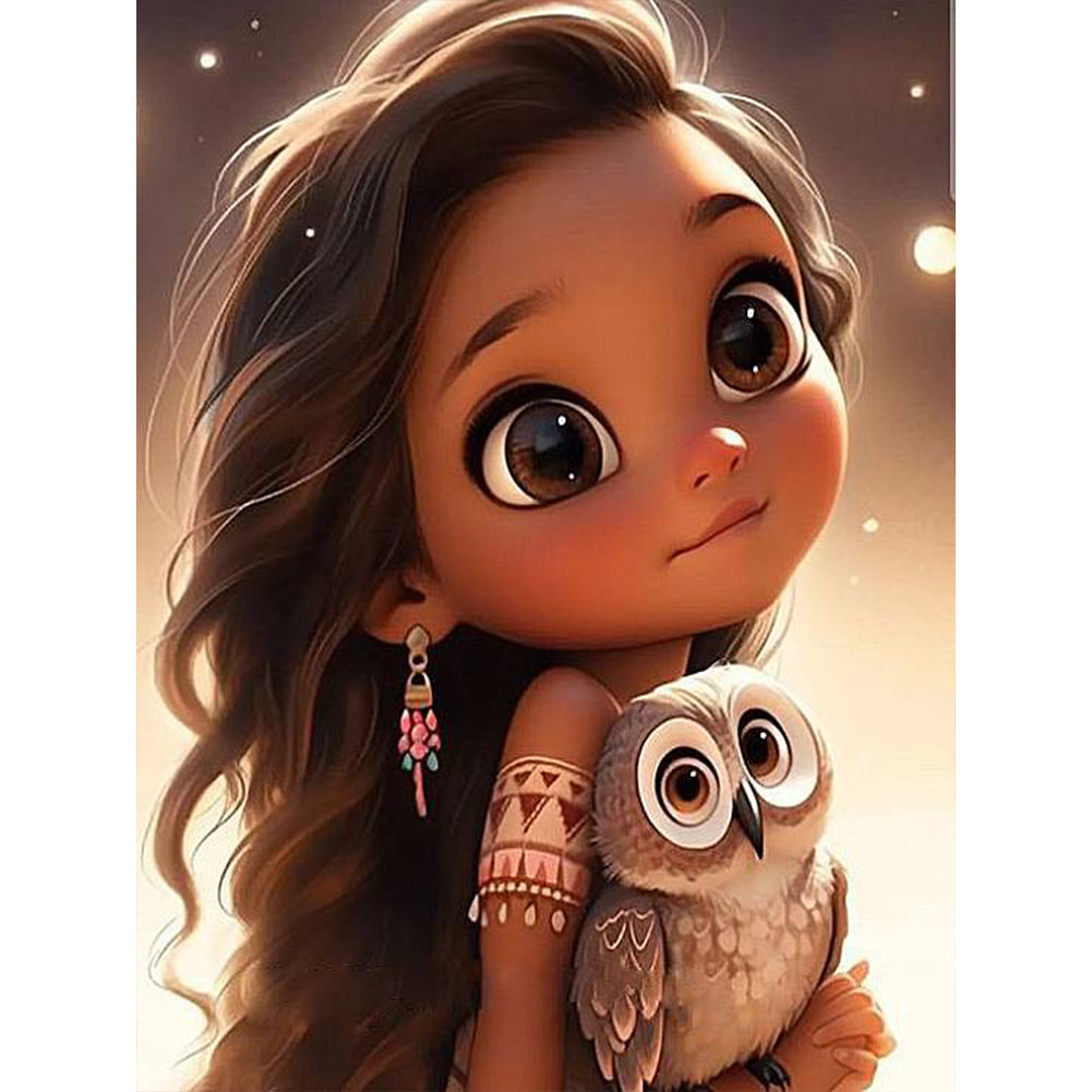 Diamond Painting - Full Round - big eyed little girl (30*40CM)