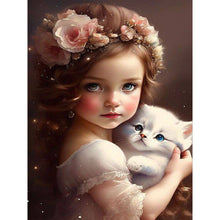 Load image into Gallery viewer, Diamond Painting - Full Round - big eyed little girl (30*40CM)
