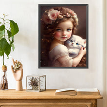 Load image into Gallery viewer, Diamond Painting - Full Round - big eyed little girl (30*40CM)
