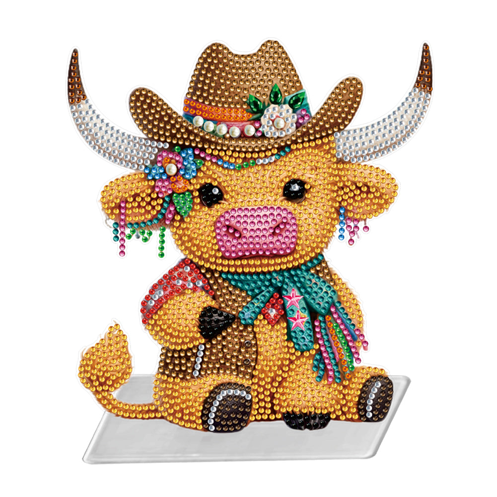 Acrylic Rabbit/Owl Cute Yak 5D DIY Diamond Art Tabletop Decor Home Office Decor