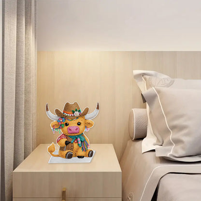 Acrylic Rabbit/Owl Cute Yak 5D DIY Diamond Art Tabletop Decor Home Office Decor
