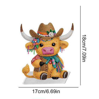 Acrylic Rabbit/Owl Cute Yak 5D DIY Diamond Art Tabletop Decor Home Office Decor