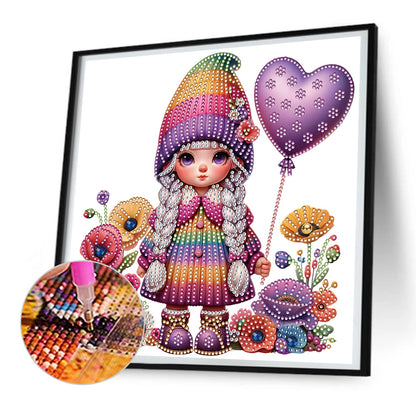 Diamond Painting - Partial Special Shaped - garden girl (30*30CM)