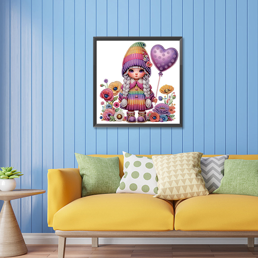 Diamond Painting - Partial Special Shaped - garden girl (30*30CM)