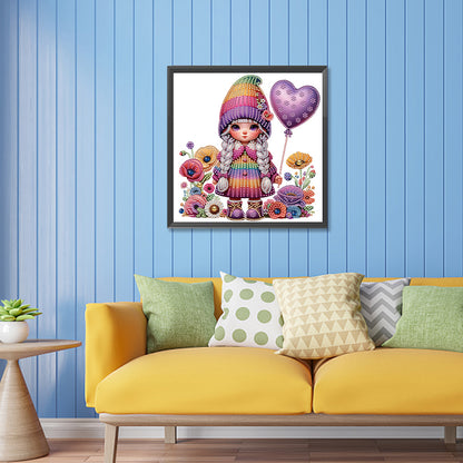 Diamond Painting - Partial Special Shaped - garden girl (30*30CM)