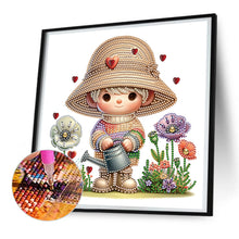Load image into Gallery viewer, Diamond Painting - Partial Special Shaped - garden girl (30*30CM)
