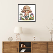 Load image into Gallery viewer, Diamond Painting - Partial Special Shaped - garden girl (30*30CM)
