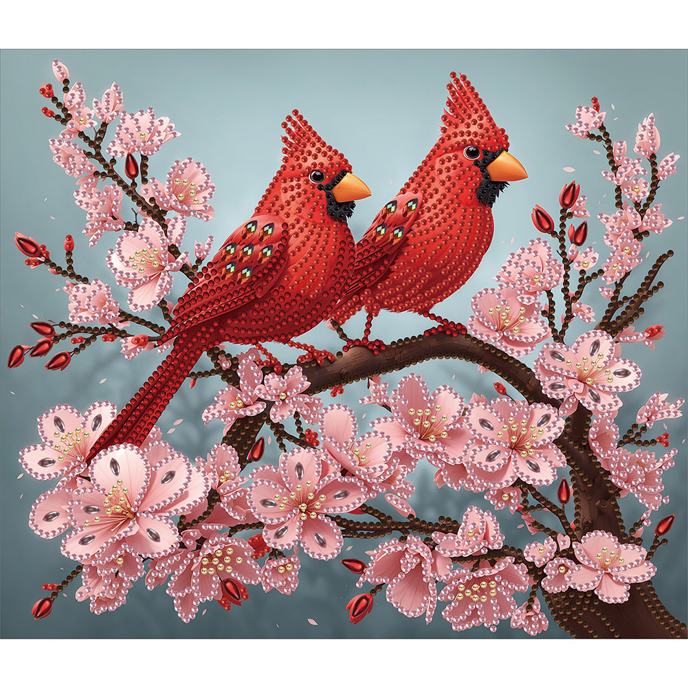 Diamond Painting - Partial Special Shaped - cardinal (35*30CM)
