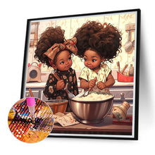 Load image into Gallery viewer, Diamond Painting - Full Round - cartoon black man (40*40CM)
