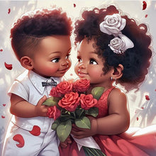 Load image into Gallery viewer, Diamond Painting - Full Round - cartoon black man (40*40CM)
