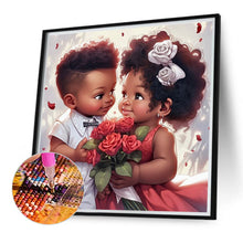 Load image into Gallery viewer, Diamond Painting - Full Round - cartoon black man (40*40CM)
