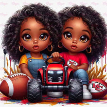 Load image into Gallery viewer, Diamond Painting - Full Round - cartoon black man (40*40CM)
