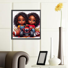 Load image into Gallery viewer, Diamond Painting - Full Round - cartoon black man (40*40CM)
