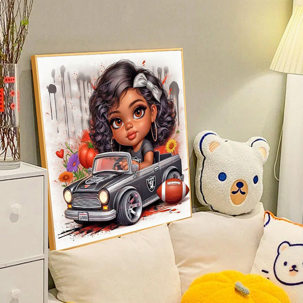Diamond Painting - Full Round - cartoon black man (40*40CM)