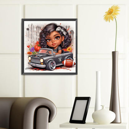 Diamond Painting - Full Round - cartoon black man (40*40CM)