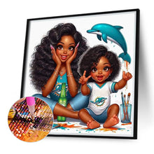 Load image into Gallery viewer, Diamond Painting - Full Round - cartoon black man (40*40CM)
