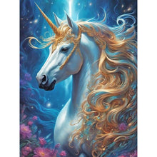 Load image into Gallery viewer, Diamond Painting - Full Round - unicorn in flower (30*40CM)
