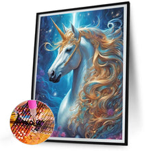 Load image into Gallery viewer, Diamond Painting - Full Round - unicorn in flower (30*40CM)
