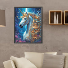 Load image into Gallery viewer, Diamond Painting - Full Round - unicorn in flower (30*40CM)
