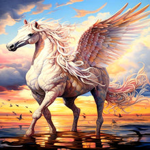 Load image into Gallery viewer, Diamond Painting - Full Round - Pegasus on the sea (30*40CM)
