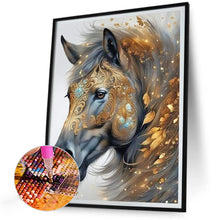Load image into Gallery viewer, Diamond Painting - Full Round - Horse head and fallen leaves among mane (30*40CM)

