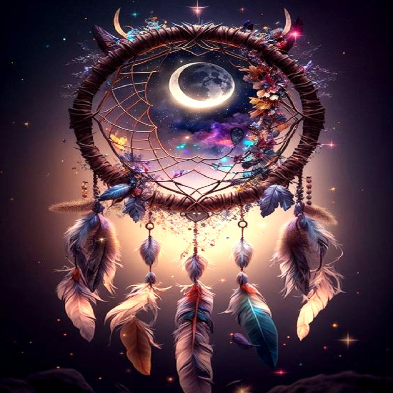 Diamond Painting - Full Round - Star Dream Catcher (30*40CM)