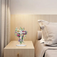 Load image into Gallery viewer, Special Shaped Colorful Flower Cross Desktop Diamond Art Kits for Adult Beginner
