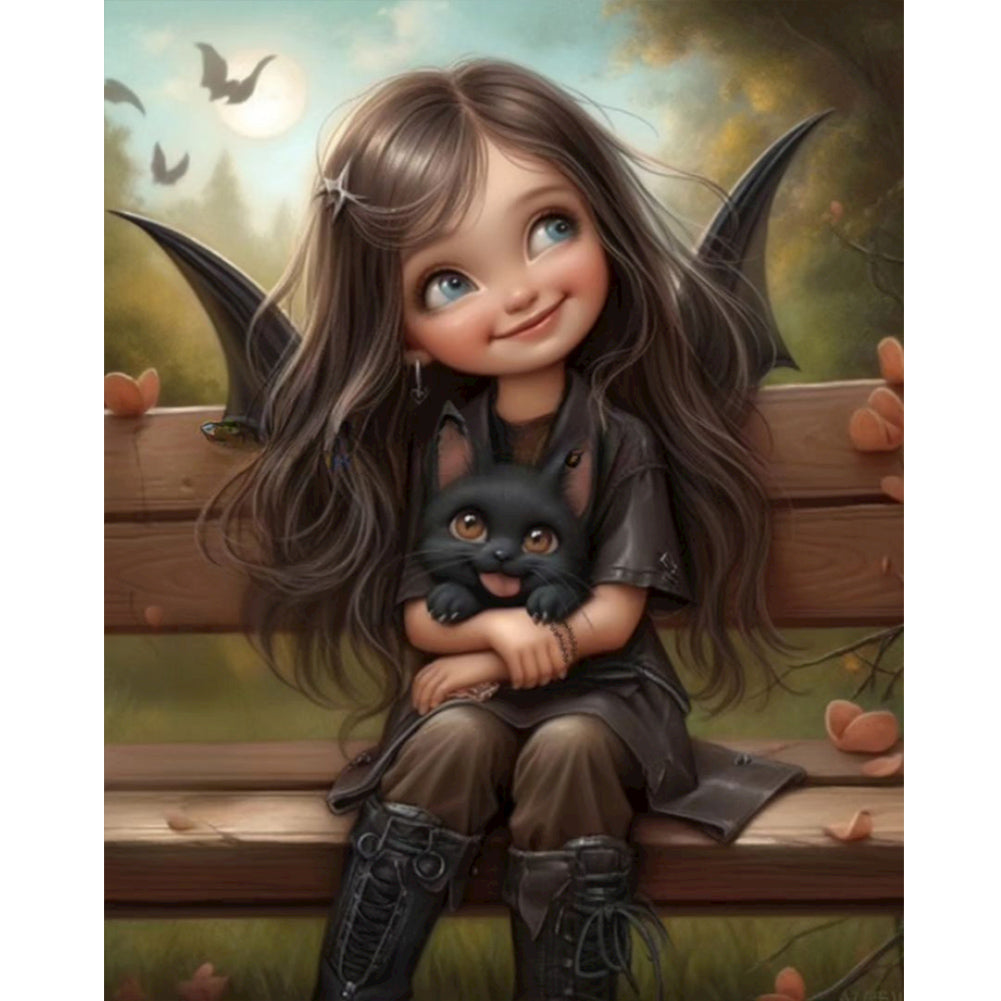Diamond Painting - Full Round - elf girl (40*50CM)
