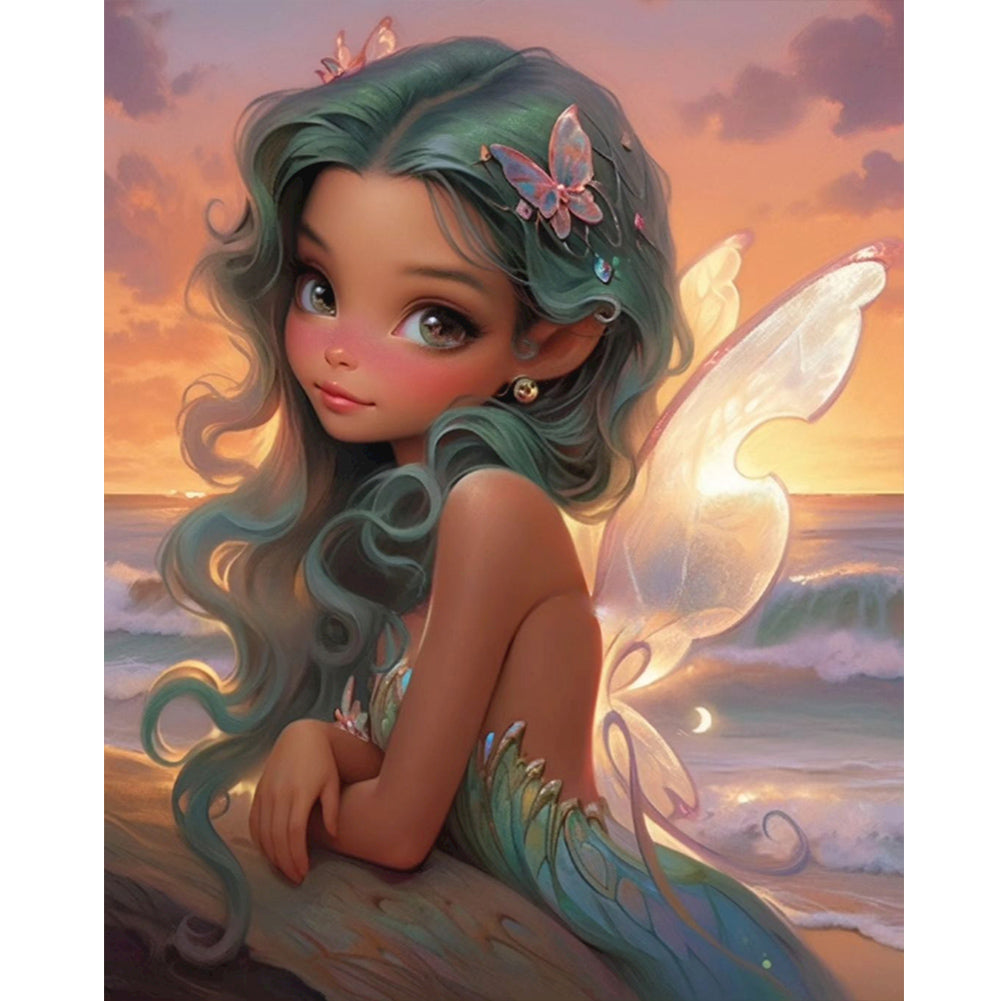 Diamond Painting - Full Round - elf girl (40*50CM)