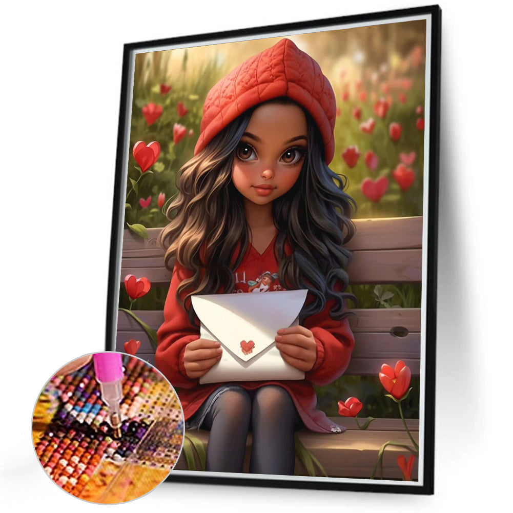 Diamond Painting - Full Round - sweet girl (40*50CM)