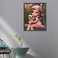 Load image into Gallery viewer, Diamond Painting - Full Round - sweet girl (40*50CM)
