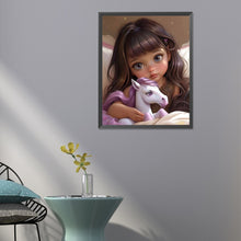 Load image into Gallery viewer, Diamond Painting - Full Round - sweet girl (40*50CM)

