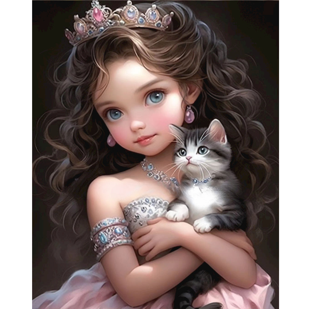 Diamond Painting - Full Round - sweet girl (40*50CM)