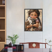 Load image into Gallery viewer, Diamond Painting - Full Round - sweet girl (40*50CM)
