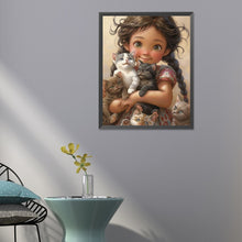 Load image into Gallery viewer, Diamond Painting - Full Round - sweet girl (40*50CM)
