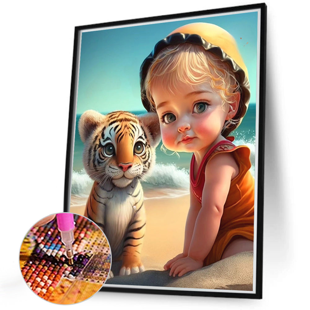 Diamond Painting - Full Round - sweet girl (40*50CM)