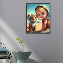 Load image into Gallery viewer, Diamond Painting - Full Round - sweet girl (40*50CM)
