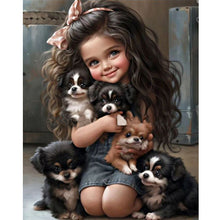 Load image into Gallery viewer, Diamond Painting - Full Round - sweet girl (40*50CM)
