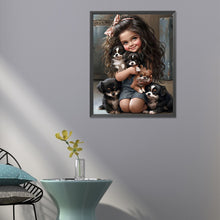 Load image into Gallery viewer, Diamond Painting - Full Round - sweet girl (40*50CM)
