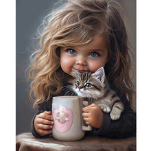 Load image into Gallery viewer, Diamond Painting - Full Round - sweet girl (40*50CM)
