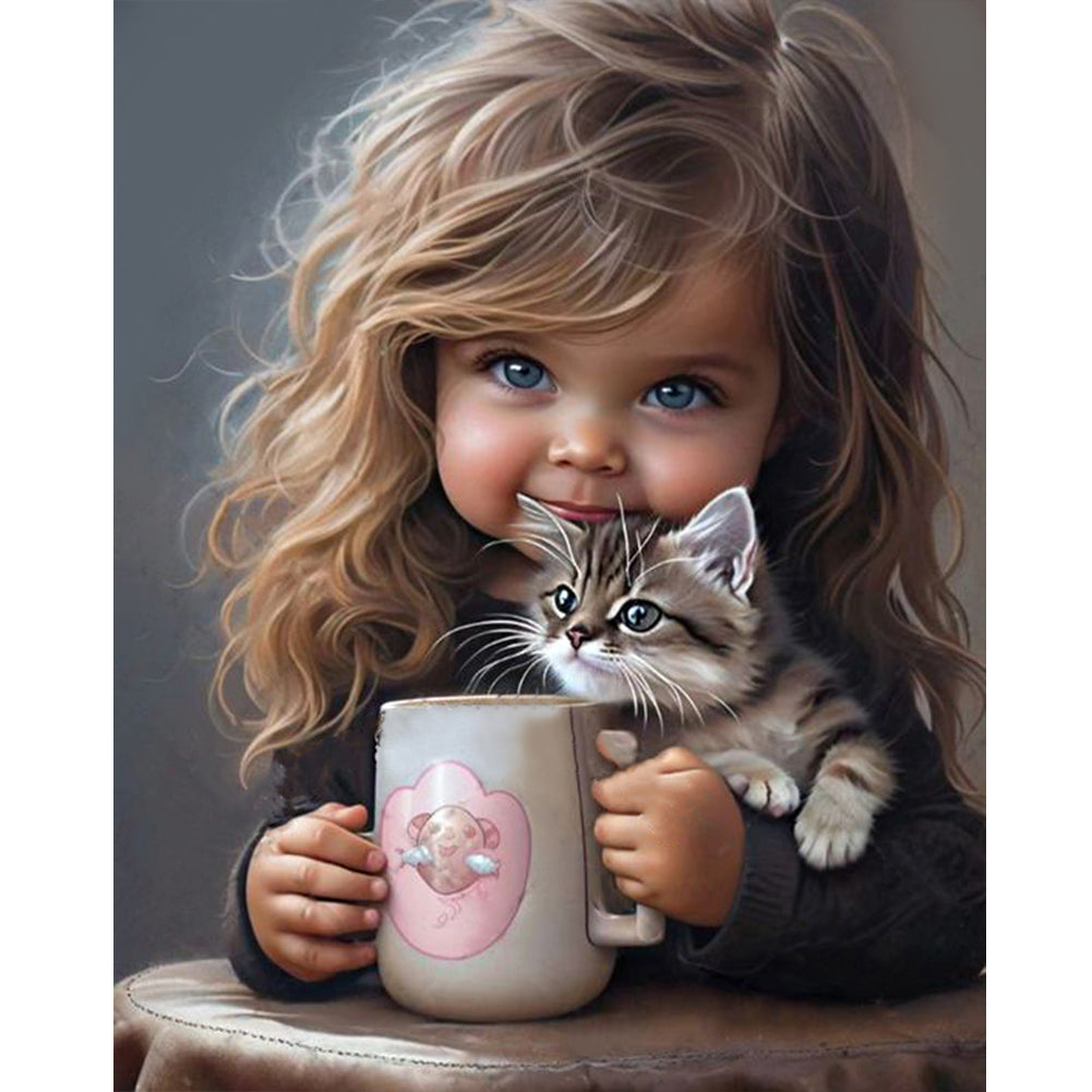 Diamond Painting - Full Round - sweet girl (40*50CM)