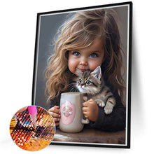 Load image into Gallery viewer, Diamond Painting - Full Round - sweet girl (40*50CM)
