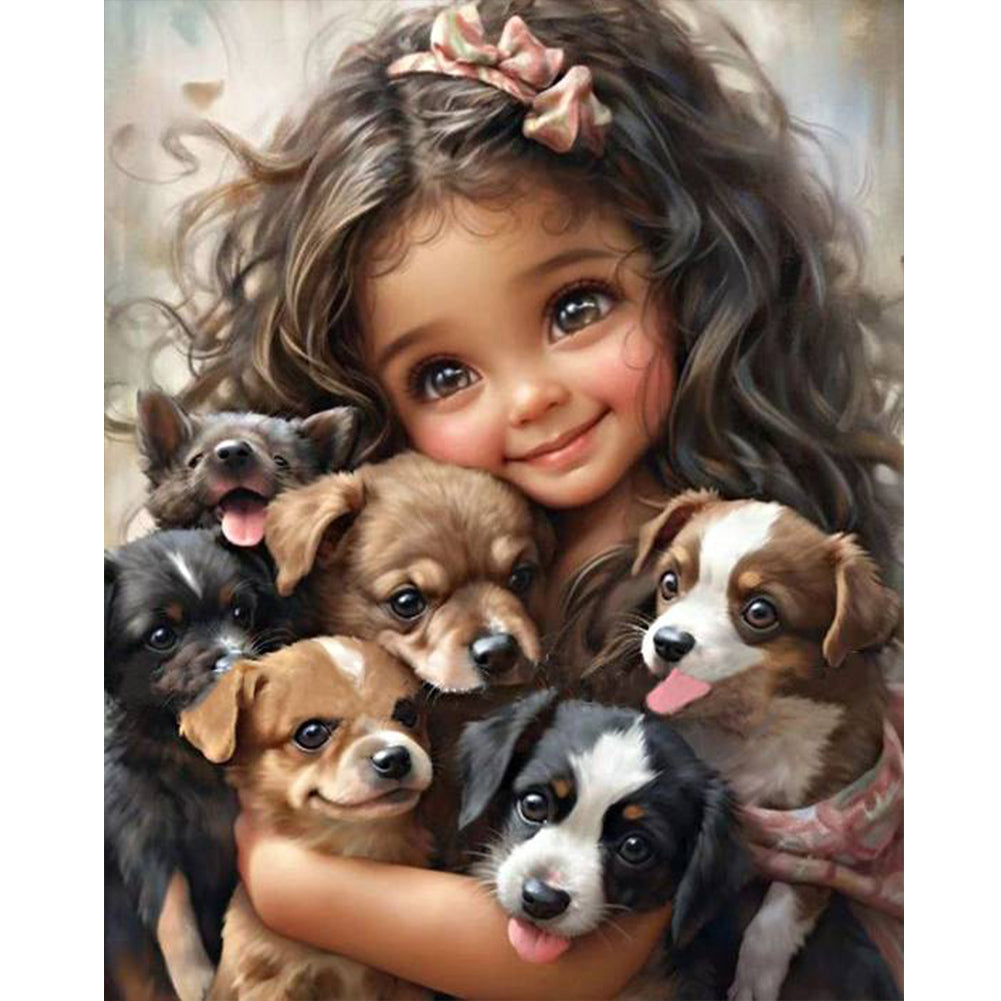 Diamond Painting - Full Round - sweet girl (40*50CM)